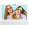 EURA VDP-80C5 videoporteiro para duas famílias, branco, 2x LCD de 7 polegadas, FHD, câmara 1080p, leitor RFID, montagem saliente