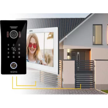 EURA VDP-99C5 Videoporteiro, ecrã tátil de 7 polegadas, WiFi, RFID, Tuya, branco