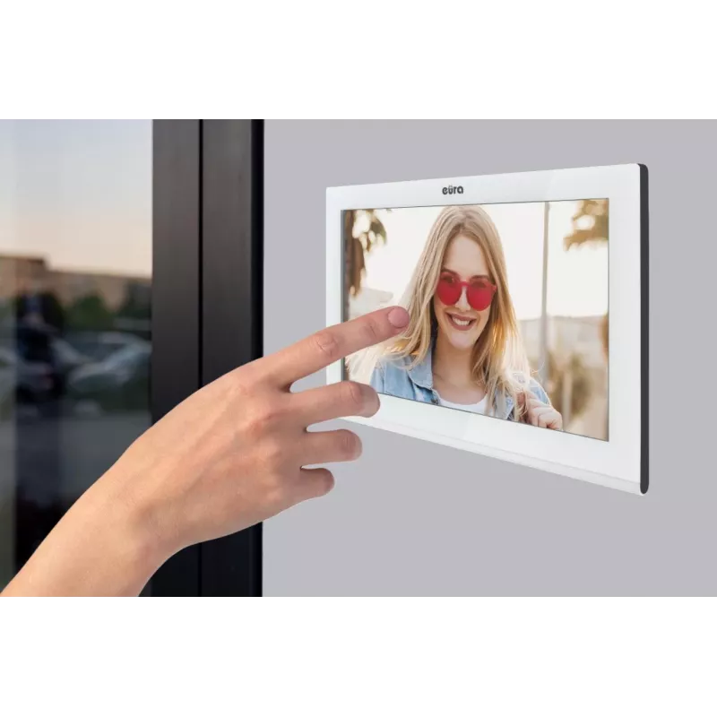EURA VDP-99C5 Videoporteiro, ecrã tátil de 7 polegadas, WiFi, RFID, Tuya, branco