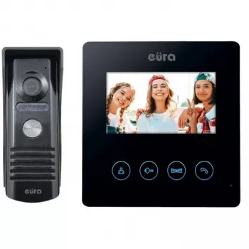 Videoporteiro Eura EURA VDP-52A3ATIRA preto