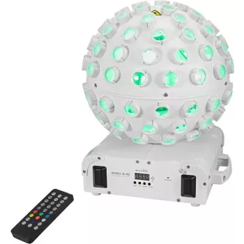 EUROLITE AKKU B-40 Laser Beam Effect AIR branco, 5x 8W RGBW LED, RG Laser, bateria até 11h