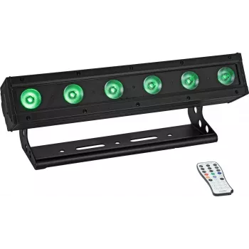 EUROLITE AKKU IP BAR-6 Entry QCL QuickDMX IP65 Barra de luz LED RGBW alimentada por bateria