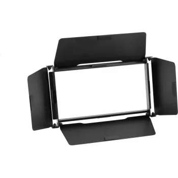 EUROLITE Porta de abrir para Multiflood IP 8x10W RGBW Wash – metal preto 24,5 cm