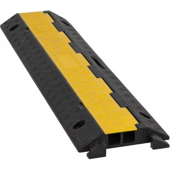 EUROLITE KB-2A ponte de cabos 2 canais 98x24x4,5 cm preto/amarelo capacidade de carga 5000 kg