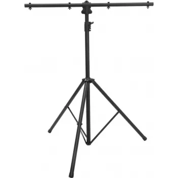 Tripé de iluminação EUROLITE LCK-1 com travessa, altura ajustável 140-250 cm, carga máxima 30 kg