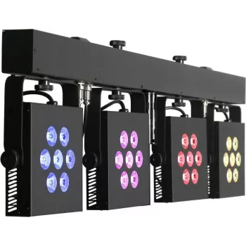 EUROLITE LED KLS-3002 MK2 conjunto de iluminação compacto AIR 4x spots RGBWA/UV DMX Wireless