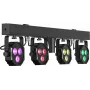 EUROLITE LED KLS-402 conjunto de iluminação compacto AIR 4x spots RGB/WW AirW Wireless