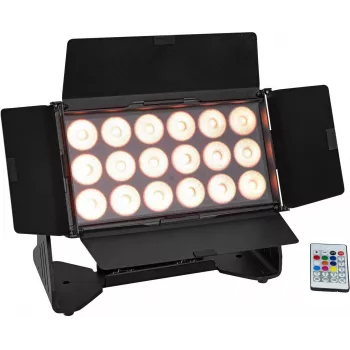 EUROLITE Multiflood IP 18x10W RGBW Wash CRMX IP65 projetor de palco LED preto
