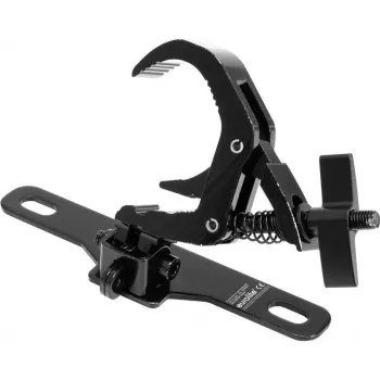 Suporte Omega 60 EUROLITE com morsa, capacidade de carga 30 kg BGV C1, tubo 45-50 mm, preto