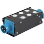 EUROLITE SAB-62X Distribuidor de energia trifásico de 19 polegadas 2U com 6 tomadas Schuko, entrada CEE 16A, 11kW 60003755