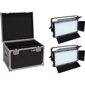 EUROLITE conjunto 2x LED PLL-480 QCL painel + mala 20000932