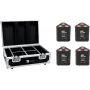 EUROLITE Set 4x AKKU TL-3 QCL RGB+UV Trusslight + Case com função de carregamento 20000854
