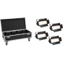 EUROLITE Conjunto 4x Painel LED PLL-576 CW/WW + Mala com rodas DMX 576 LEDs 3000-6000K