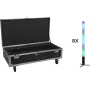 EUROLITE conjunto 8x AKKU IP Pixel Tube 360° PRO CRMX + flightcase com rodas e carregamento