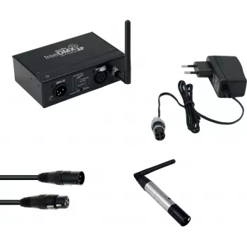 EUROLITE conjunto interface freeDMX AP Wi-Fi + transmissor QuickDMX Wireless + cabo DMX 20000870