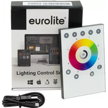 Controlador DMX EUROLITE TOUCH-512 Standalone Player branco 512 canais montagem na parede