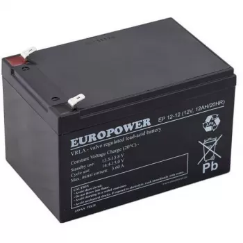 Bateria Europower EP12-12 12V 12Ah AGM