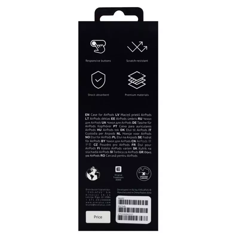 Evelatus Capa para Apple AirPods EAC04 azul