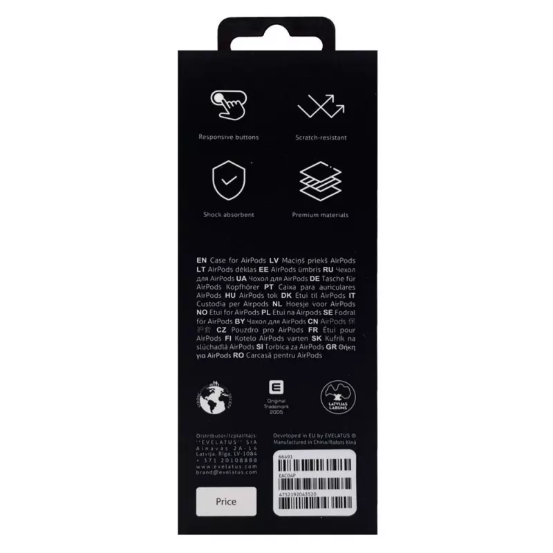 Evelatus Capa EAC04 para Apple AirPods rosa