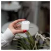 EVELATUS Capa EAC04 para Apple AirPods branca - capa protetora em silicone para AirPods 1.ª e 2.ª geração