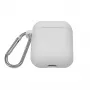 EVELATUS Capa EAC04 para Apple AirPods branca - capa protetora em silicone para AirPods 1.ª e 2.ª geração