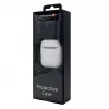 EVELATUS Capa para Apple AirPods EAC05 branca - capa protetora de silicone com mosquetão