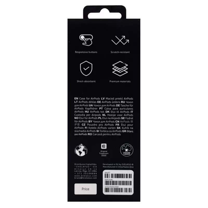 Capa Evelatus EAC04 para Apple AirPods Pro azul