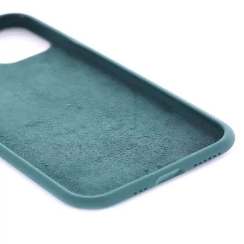 Capa de silicone Premium Soft Touch Evelatus para Apple iPhone 11 verde abeto