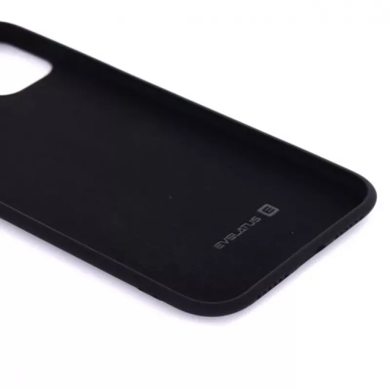Capa de silicone nano Evelatus para Apple iPhone 11 Pro Max Soft Touch TPU Preto