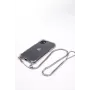 Evelatus Apple iPhone 11 Pro Max Silicone Transparente com Cordão TPU Band Prateado