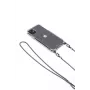 Capa de silicone transparente Evelatus para Apple iPhone 11 Pro Max com cordão, banda TPU Cinzento sideral