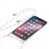 Evelatus Capa traseira de silicone transparente com fita ao pescoço TPU para Apple iPhone 11 Pro transparente