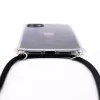 Evelatus Capa de silicone transparente com fita ao pescoço TPU para Apple iPhone 11 Pro transparente