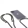 Evelatus Capa transparente de silicone para Apple iPhone 11 com alça de colar TPU transparente