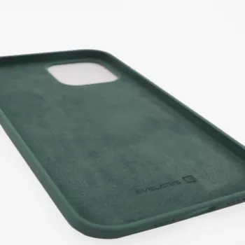 Capa de silicone Premium Soft Touch Evelatus para Apple iPhone 12 Pro Max verde-abeto