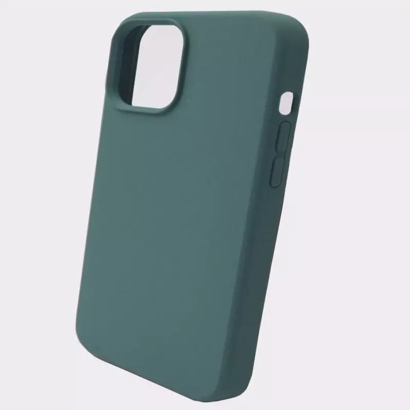 Capa de silicone Premium Soft Touch Evelatus para Apple iPhone 12 Pro Max verde-abeto