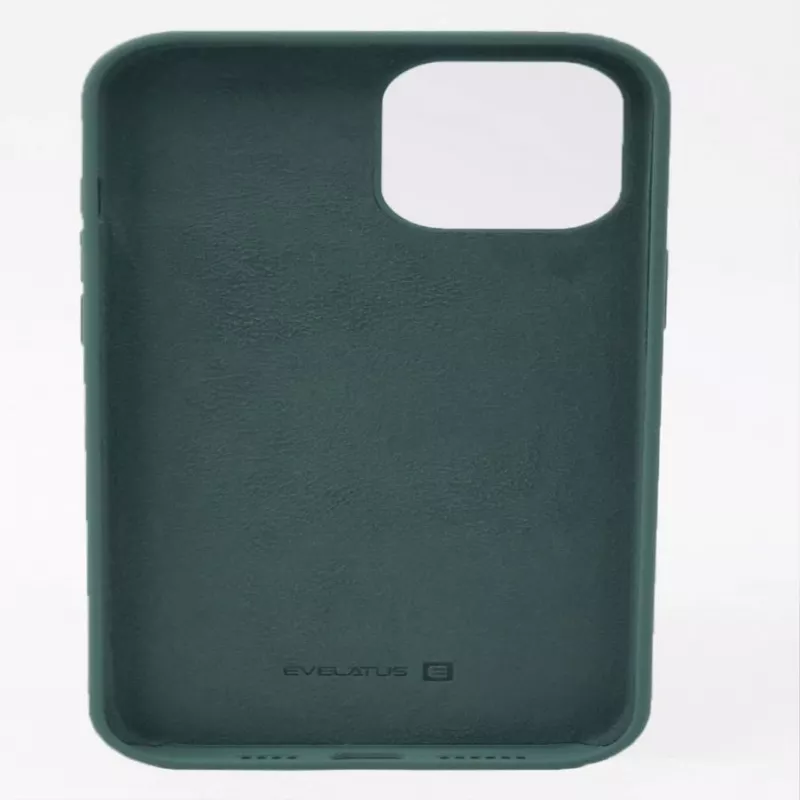 Capa de silicone Premium Soft Touch Evelatus para Apple iPhone 12 Pro Max verde-abeto
