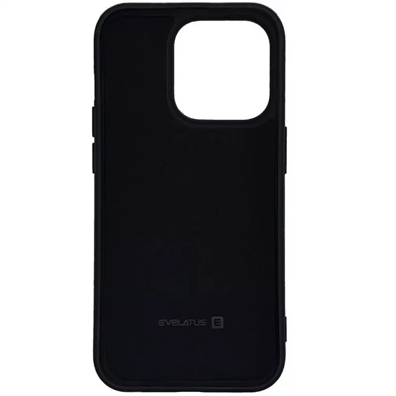 Capa de silicone nano Evelatus para Apple iPhone 14 Pro 6.1 Soft Touch TPU preta