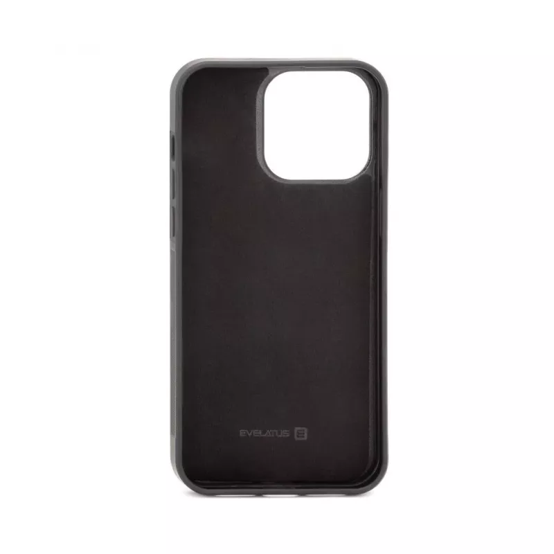 Evelatus Apple iPhone 15 Pro Capa com Bolso de Fecho Magnético Design com Zíper Preto