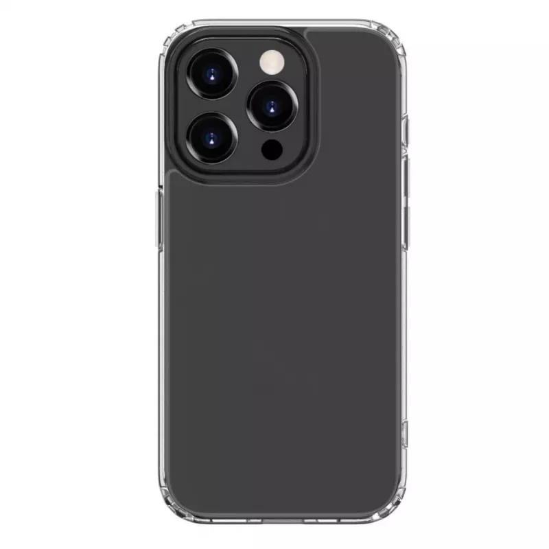 Capa de silicone militar anti-choque Evelatus para Apple iPhone 15 Pro TPU Transparente
