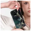 Evelatus capa PC para Apple iPhone 15 Pro Custom Print Marble Dark Green
