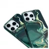 Evelatus capa PC para Apple iPhone 15 Pro Custom Print Marble Dark Green