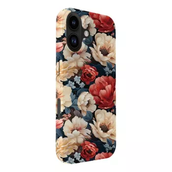 Evelatus capa fina com MagSafe para Apple iPhone 16 Custom Flower Red Print