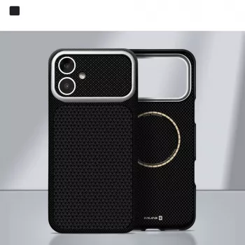 Capa MagSafe Evelatus Carbon Premium Edition para Apple iPhone 17, preto