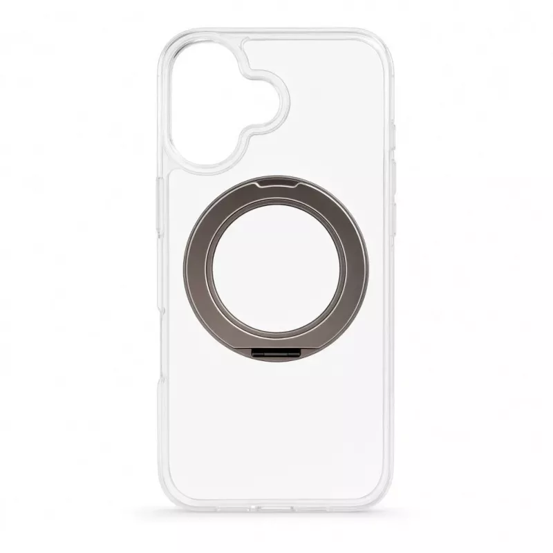 Evelatus Capa híbrida com MagSafe PC+TPU para Apple iPhone 17 com suporte metálico 360 transparente