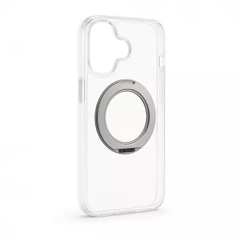 Evelatus Capa híbrida com MagSafe PC+TPU para Apple iPhone 17 com suporte metálico 360 transparente