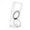 Evelatus Capa híbrida com MagSafe PC+TPU para Apple iPhone 17 Pro com suporte metálico 360° transparente