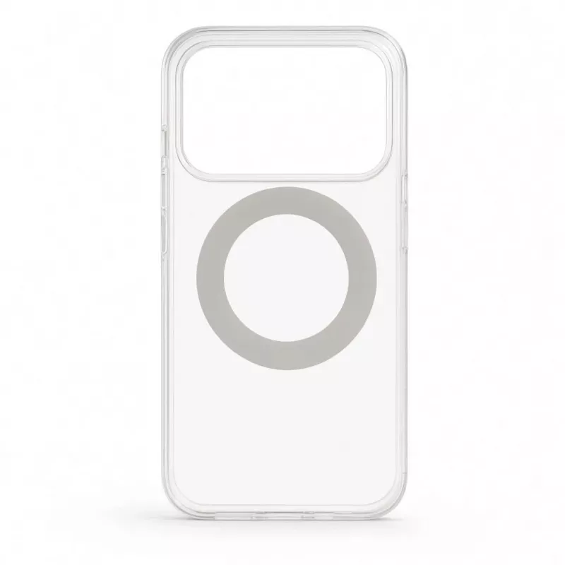 Evelatus Capa híbrida com MagSafe PC+TPU para Apple iPhone 17 Pro com suporte metálico 360° transparente