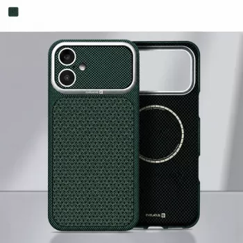 Capa MagSafe Evelatus Apple iPhone 18 Pro Carbon Premium Edition verde