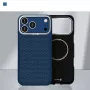 Capa MagSafe Evelatus Apple iPhone 18 Pro Carbon Premium Edition - azul meia-noite